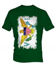 Us Virgin Islands Grunge Flag Mens T-Shirt