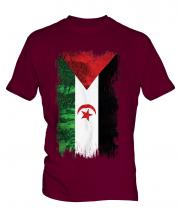 Western Sahara Grunge Flag Mens T-Shirt