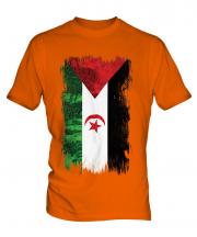 Western Sahara Grunge Flag Mens T-Shirt
