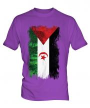 Western Sahara Grunge Flag Mens T-Shirt