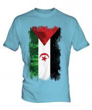 Western Sahara Grunge Flag Mens T-Shirt