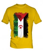 Western Sahara Grunge Flag Mens T-Shirt