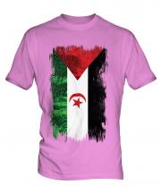 Western Sahara Grunge Flag Mens T-Shirt