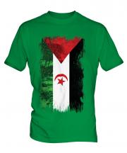 Western Sahara Grunge Flag Mens T-Shirt