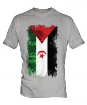 Western Sahara Grunge Flag Mens T-Shirt