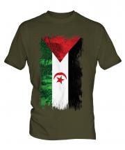 Western Sahara Grunge Flag Mens T-Shirt