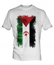 Western Sahara Grunge Flag Mens T-Shirt