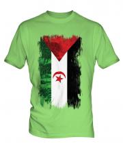Western Sahara Grunge Flag Mens T-Shirt