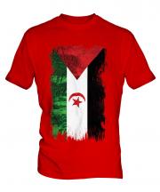 Western Sahara Grunge Flag Mens T-Shirt