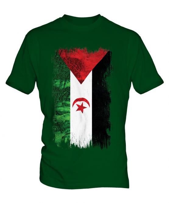 Western Sahara Grunge Flag Mens T-Shirt