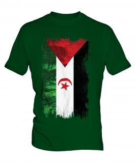 Western Sahara Grunge Flag Mens T-Shirt