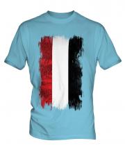 Yemen Grunge Flag Mens T-Shirt
