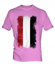 Yemen Grunge Flag Mens T-Shirt