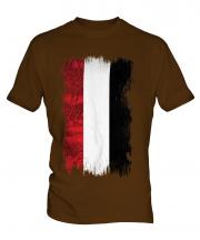 Yemen Grunge Flag Mens T-Shirt
