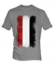Yemen Grunge Flag Mens T-Shirt