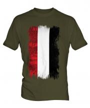 Yemen Grunge Flag Mens T-Shirt