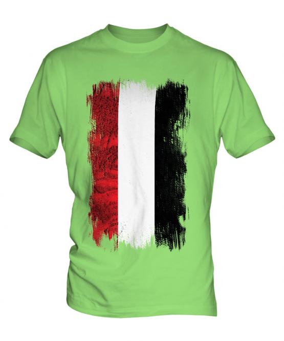 Yemen Grunge Flag Mens T-Shirt