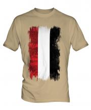 Yemen Grunge Flag Mens T-Shirt