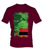 Zambia Grunge Flag Mens T-Shirt