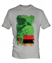 Zambia Grunge Flag Mens T-Shirt