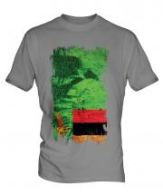Zambia Grunge Flag Mens T-Shirt
