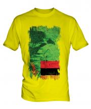 Zambia Grunge Flag Mens T-Shirt
