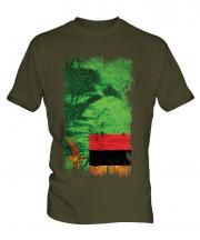 Zambia Grunge Flag Mens T-Shirt