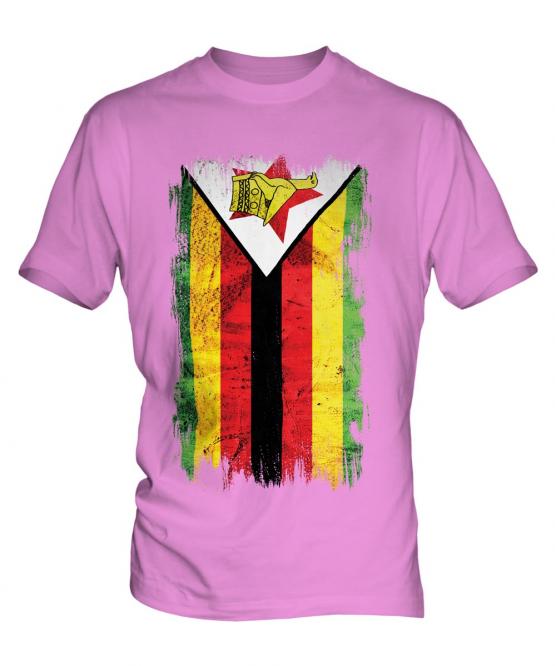 Zimbabwe Grunge Flag Mens T-Shirt