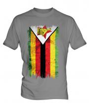 Zimbabwe Grunge Flag Mens T-Shirt