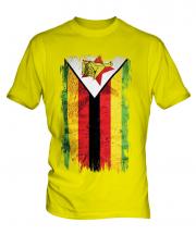 Zimbabwe Grunge Flag Mens T-Shirt