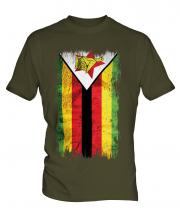 Zimbabwe Grunge Flag Mens T-Shirt