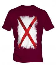 Alabama State Grunge Flag Mens T-Shirt