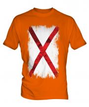 Alabama State Grunge Flag Mens T-Shirt