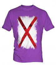 Alabama State Grunge Flag Mens T-Shirt