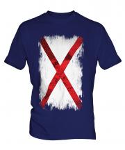 Alabama State Grunge Flag Mens T-Shirt