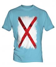 Alabama State Grunge Flag Mens T-Shirt