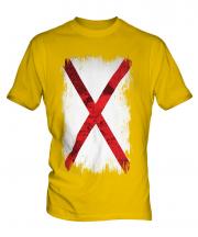 Alabama State Grunge Flag Mens T-Shirt
