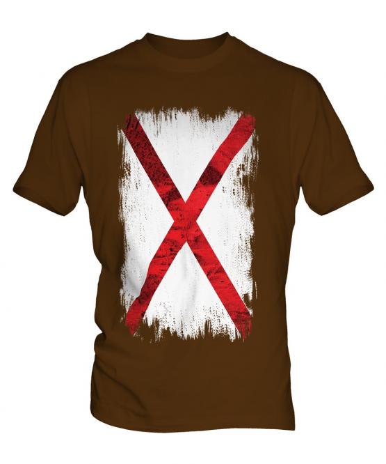 Alabama State Grunge Flag Mens T-Shirt