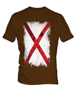 Alabama State Grunge Flag Mens T-Shirt