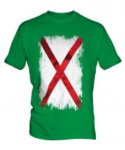 Alabama State Grunge Flag Mens T-Shirt