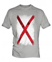 Alabama State Grunge Flag Mens T-Shirt