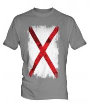 Alabama State Grunge Flag Mens T-Shirt