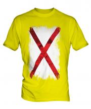 Alabama State Grunge Flag Mens T-Shirt