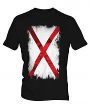 Alabama State Grunge Flag Mens T-Shirt