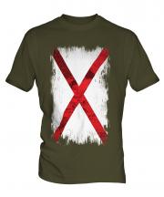 Alabama State Grunge Flag Mens T-Shirt