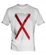 Alabama State Grunge Flag Mens T-Shirt