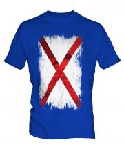 Alabama State Grunge Flag Mens T-Shirt