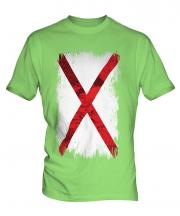 Alabama State Grunge Flag Mens T-Shirt