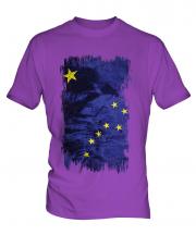 Alaska State Grunge Flag Mens T-Shirt