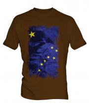 Alaska State Grunge Flag Mens T-Shirt